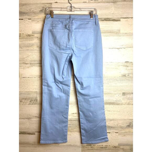 NYDJ Women’s 2 Light Blue Marilyn Straight Leg Zip Denim Jeans - Picture 2 of 7
